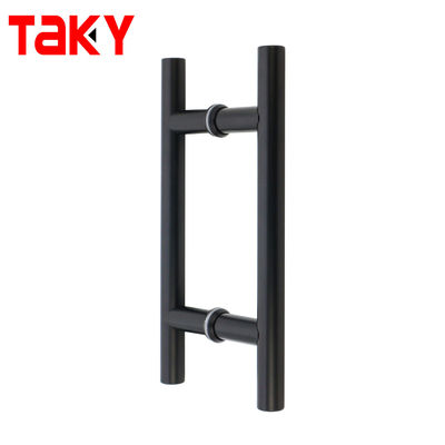 0.5mm Dicke Matte Schwarz Innenraum Glas Türgriffe für Büros Duschraum Gehäuse