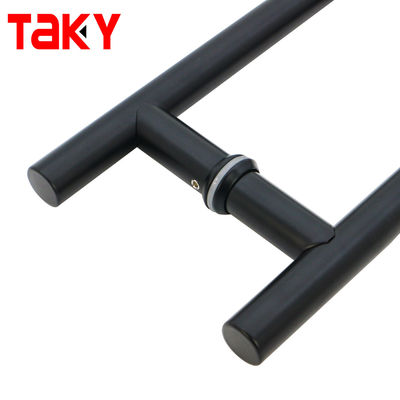0.5mm Dicke Matte Schwarz Innenraum Glas Türgriffe für Büros Duschraum Gehäuse