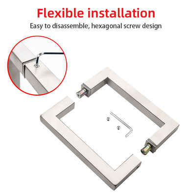 Modernes Design Edelglas Türgriff für Rücken-zu-Rücken-Gebäude Standard Interne