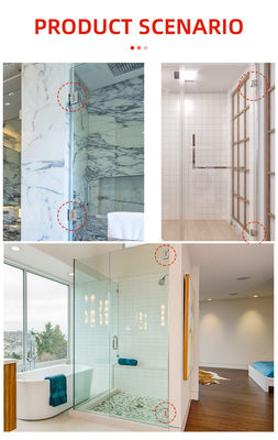 Quadratische Bevel Edelstahl Glas zur Wand Dusche Tür Scharnier für 800-1000MM Türbreite