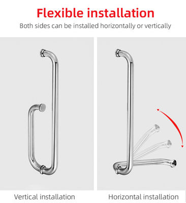 Anpassung Aluminium Duschschirm Glas Tür Griff mit 0,5 mm Dicke und BN Finish