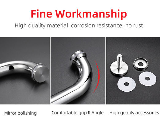 Anpassung Aluminium Duschschirm Glas Tür Griff mit 0,5 mm Dicke und BN Finish