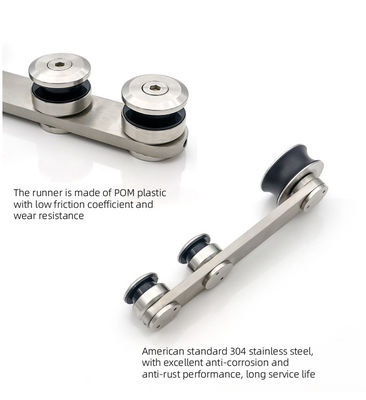 Funktionale Glas-Badschirm-Schiebe-Hardware mit Edelstahlrahmen 304