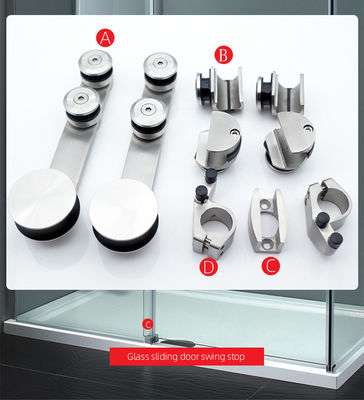 Funktionale Glas-Badschirm-Schiebe-Hardware mit Edelstahlrahmen 304