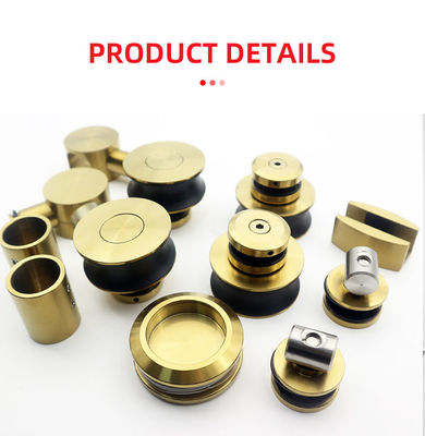 Doppeltürer Edelstahl 304 Glasschiebetüren-Roller-Hardware mit rundem Tray