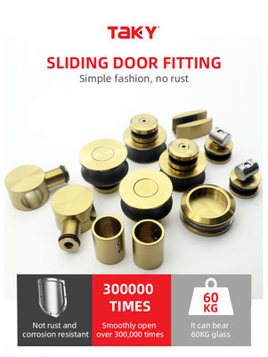Quadratisch klares gehärtetes Glas ohne Rahmen Schiebetür für 6-12 mm Glas