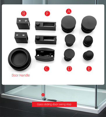 Schiebetür für 8-12 mm Safe Glass Hardware enthalten