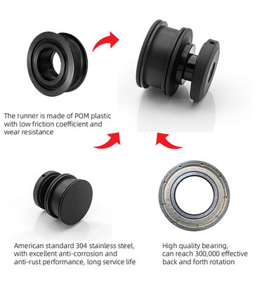 Schiebetür für 8-12 mm Safe Glass Hardware enthalten