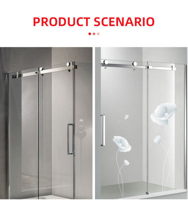 80-120 kg Einfachglastür Dusche Schiebetür und Hardware-Set