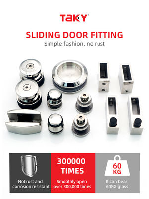 80-120 kg Einfachglastür Dusche Schiebetür und Hardware-Set
