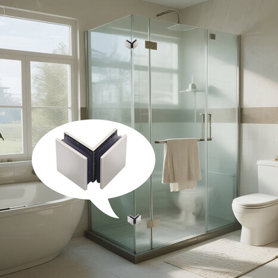 304 Edelstahl 90 Grad Rahmenlose Glas Eckklemme