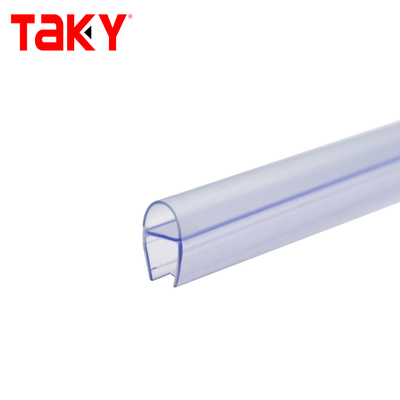 Klare PVC-Duschdichtung 10 mm Transparent Schwarz