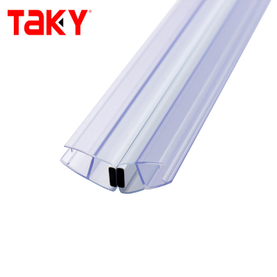 180 Degree Shower Sliding Door PVC Transparent Waterproof Seal Strip for 6mm-10mm Glass