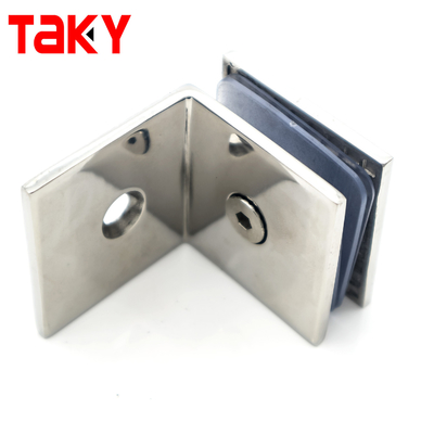 316 Edelstahl Rahmenlose Glaseckklemme für 8-12mm Duschabtrennungen