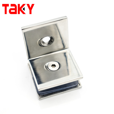 316 Edelstahl Rahmenlose Glaseckklemme für 8-12mm Duschabtrennungen