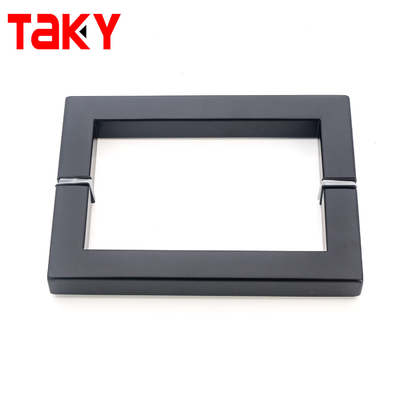 Fabrik 304 Edelstahl Matte Schwarze Farbe Quadratrohr Glas Türgriff