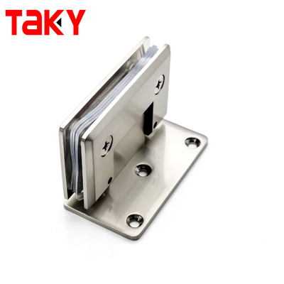 Badezimmer Edelstahl Schleifglas Türscharnier 90 Grad Wand-zu-Glas Türscharnier