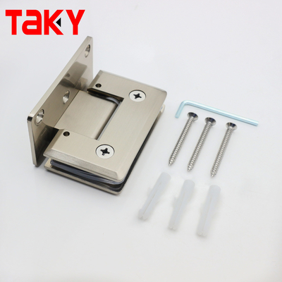 Badezimmer Edelstahl Schleifglas Türscharnier 90 Grad Wand-zu-Glas Türscharnier