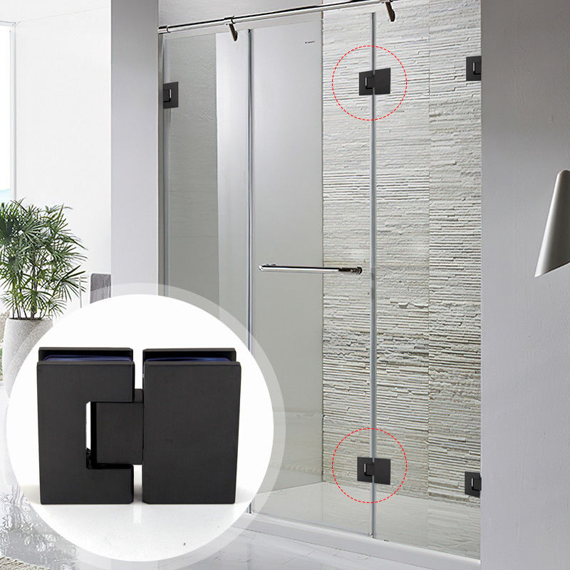 Brushed Nickel Finish Schwarz Matte Duschzimmer Badezimmer Scharnier für Glas Tür Drehfeder