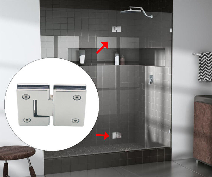 Normaler Stil Glas-zu-Glas-Duschscharnier für 180-Grad-Öffnung in der Badezimmerrenovierung