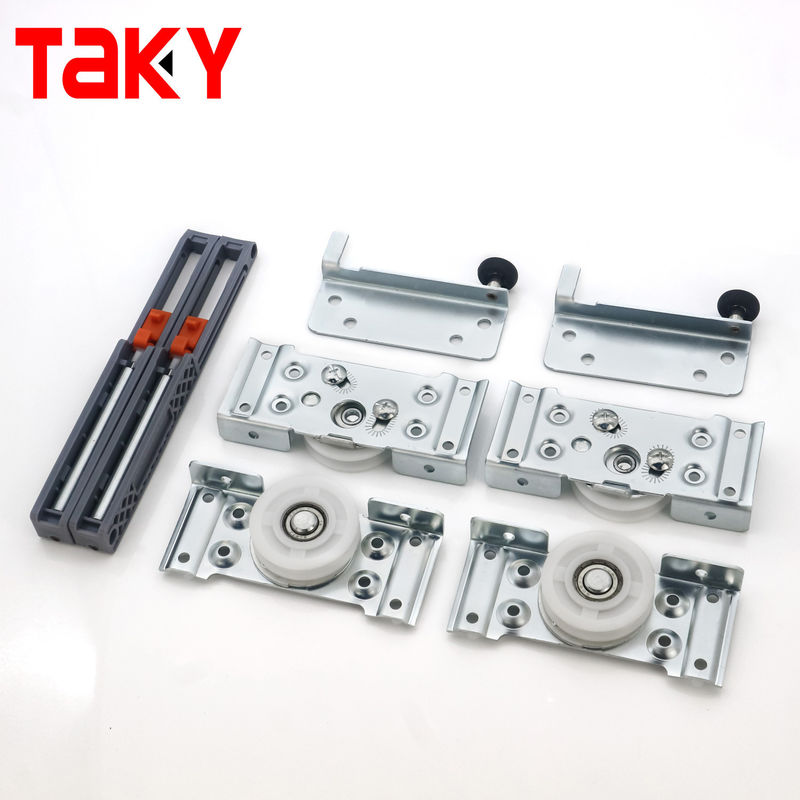 Eisen- und Nylonklapptür-Rollräder für Schiebetüren 8,5cm*11cm