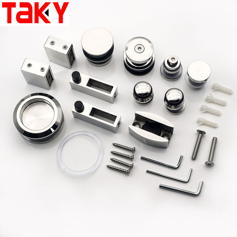 Spiegelveredelung Glasschiebetür Hardware-Kit für Dusche Scheune Tür Puerta de Ducha