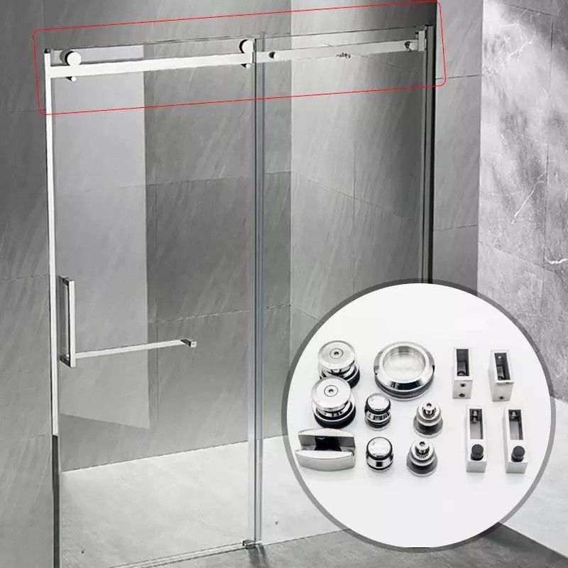SS304 Quadrat 30*10mm Bar Dusche Schiebetür Rohr Einbau mit Silber Aussehen Stil