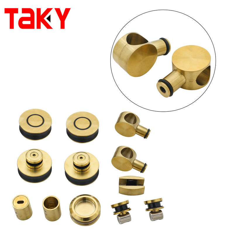 Anti-Brass Rahmenlos Schiebetürsystem für 8-12 mm dicke Safe Glass Polish Finish