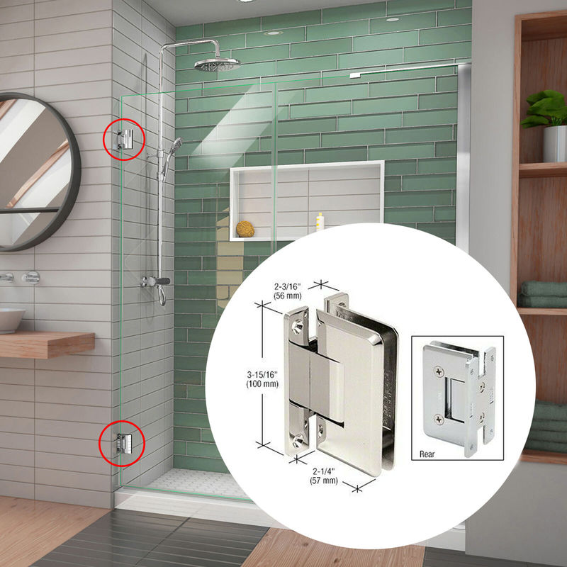 Modernes Design Glas Tür Drehscharnier 90 Grad Öffnung mit Chuangyiyuan Metall
