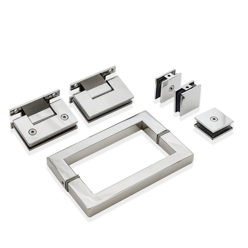 Open Style Hinge Glass Door Square Handle Kit für das gesamte Set Edelstahl Dusche