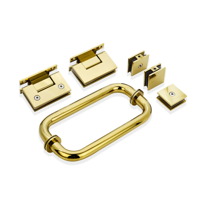 Brushed Nickel Finish Edelstahl Duschscharnier und Glas Klemm Kit für Glas Tür