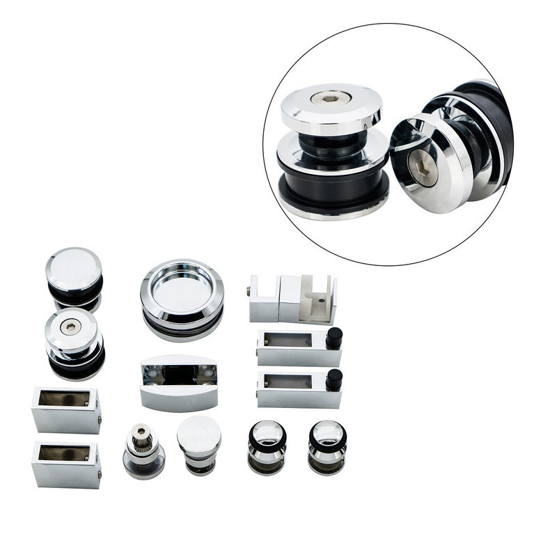 Modernes Edelstahlschiebetürsystem für 10-12 mm dickes Sicherglas