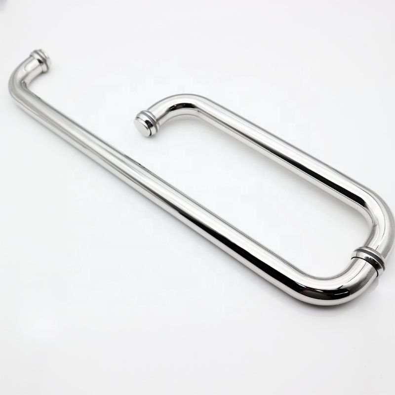 TK-C040 Runder Edelstahl Duschraum Glas Push Pull Griff mit polnischen Oberfläche