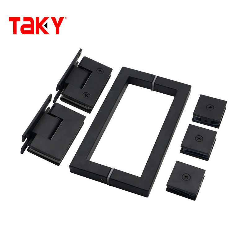 Glas Tür Ziehgriff Set für Tür mit Tür Fenstergriffen und Quadrat Glas Klammern