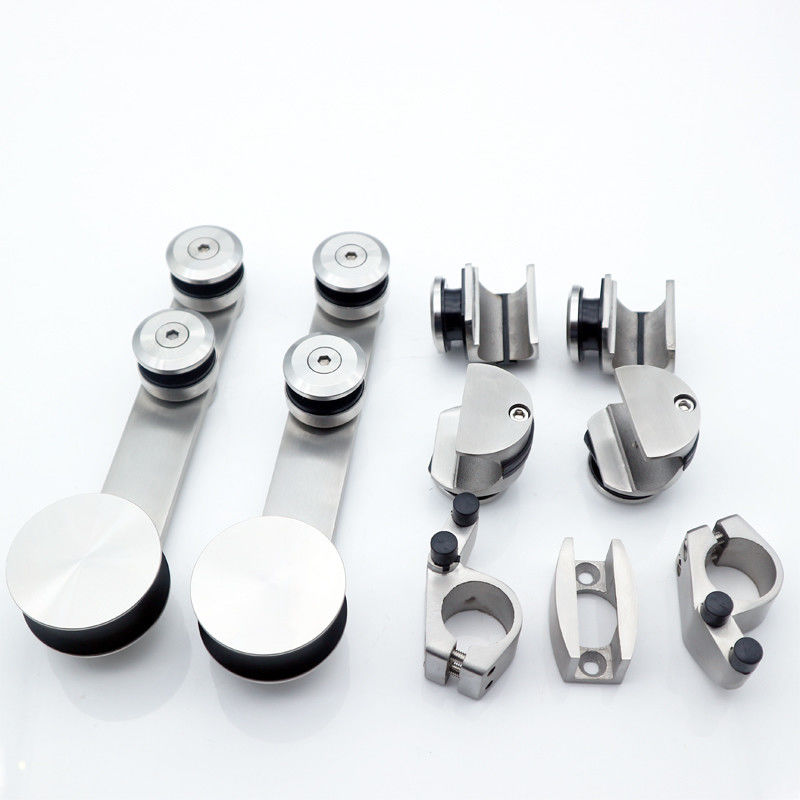 Schiebe Dusche Glas Tür Zubehör System Hardware Set in Silber/Schwarz/Gold