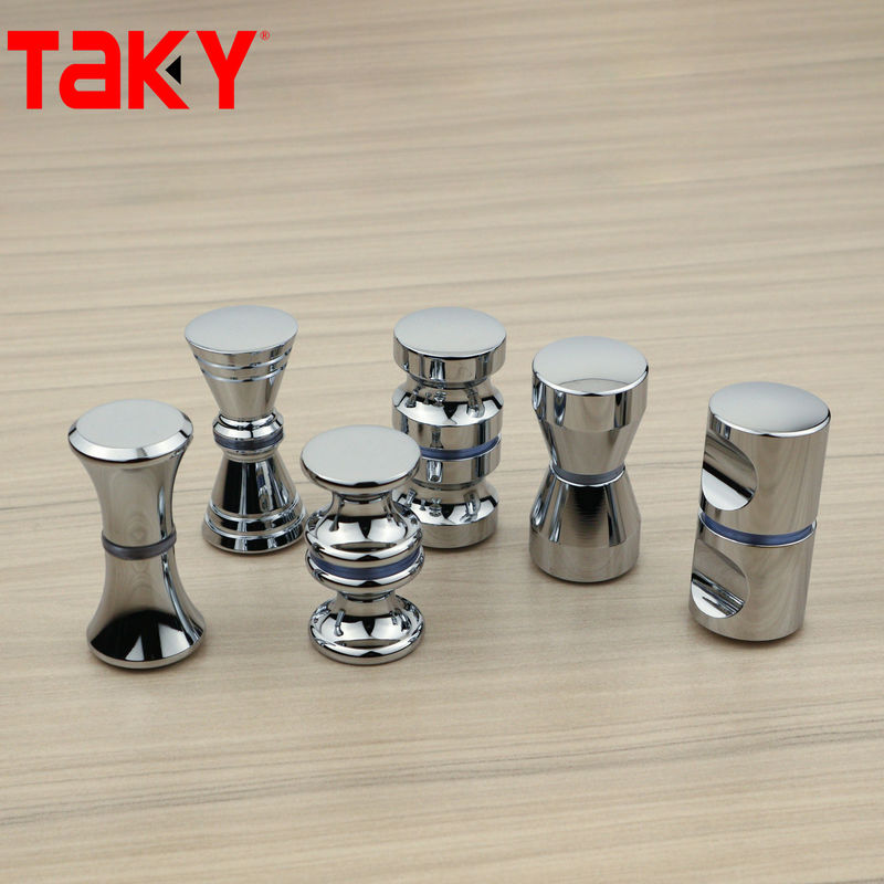 Moderne Badezimmer-Hardware Messing Ziehen Glas Türgriff und Knopf mit individuellem Design