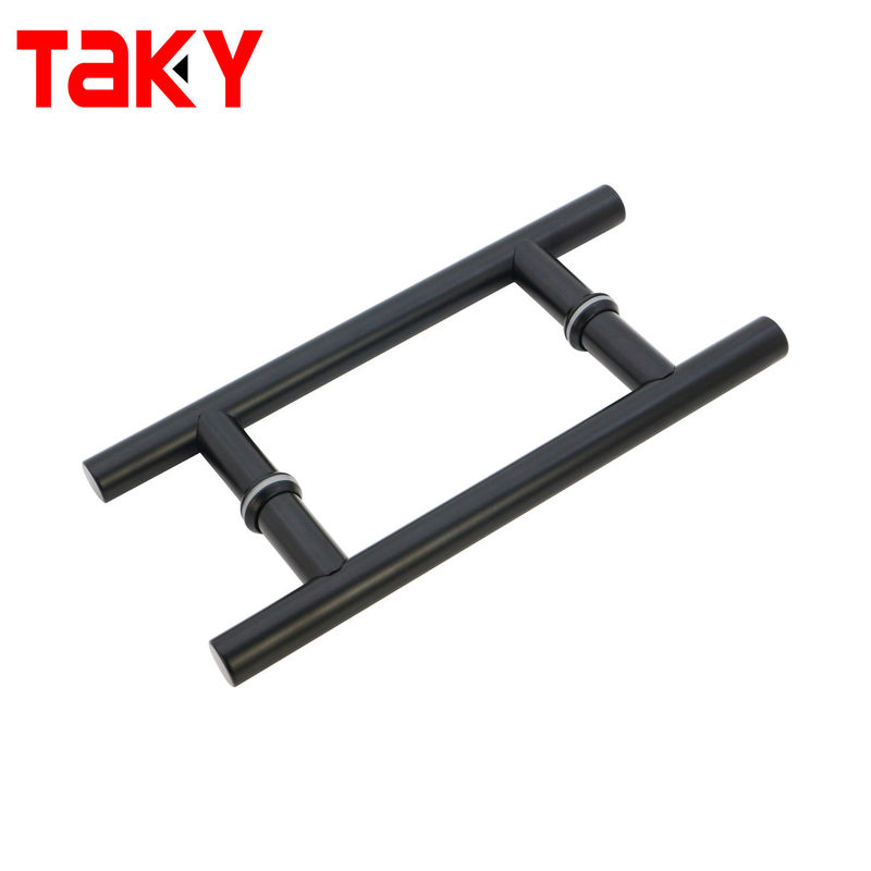 0.5mm Dicke Matte Schwarz Innenraum Glas Türgriffe für Büros Duschraum Gehäuse