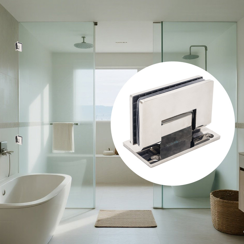 Schaufelfreies Duschscharnier für 8-12 mm Glas 90 Grad Wandmontage