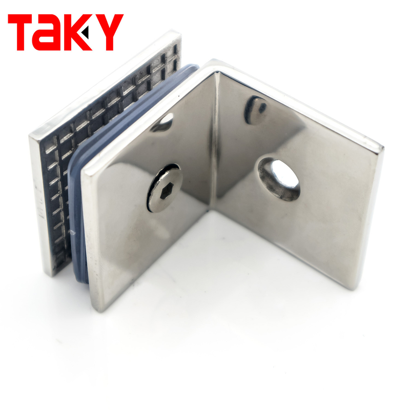 316 Edelstahl Rahmenlose Glaseckklemme für 8-12mm Duschabtrennungen