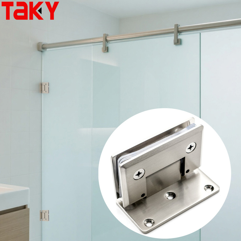 Hochleistungs -Edelstahl -Wandmontage quadratische Badezimmer Duschglasorscharke