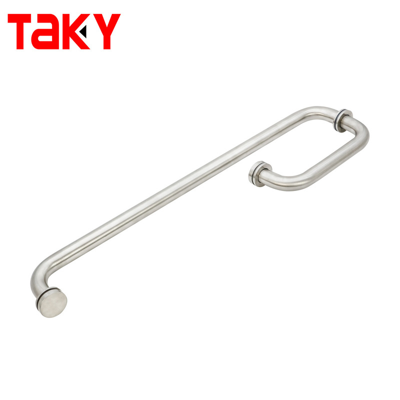 High Quality G shape Stainless Steel Glass Door Handle Hotel Bathrooms Handle