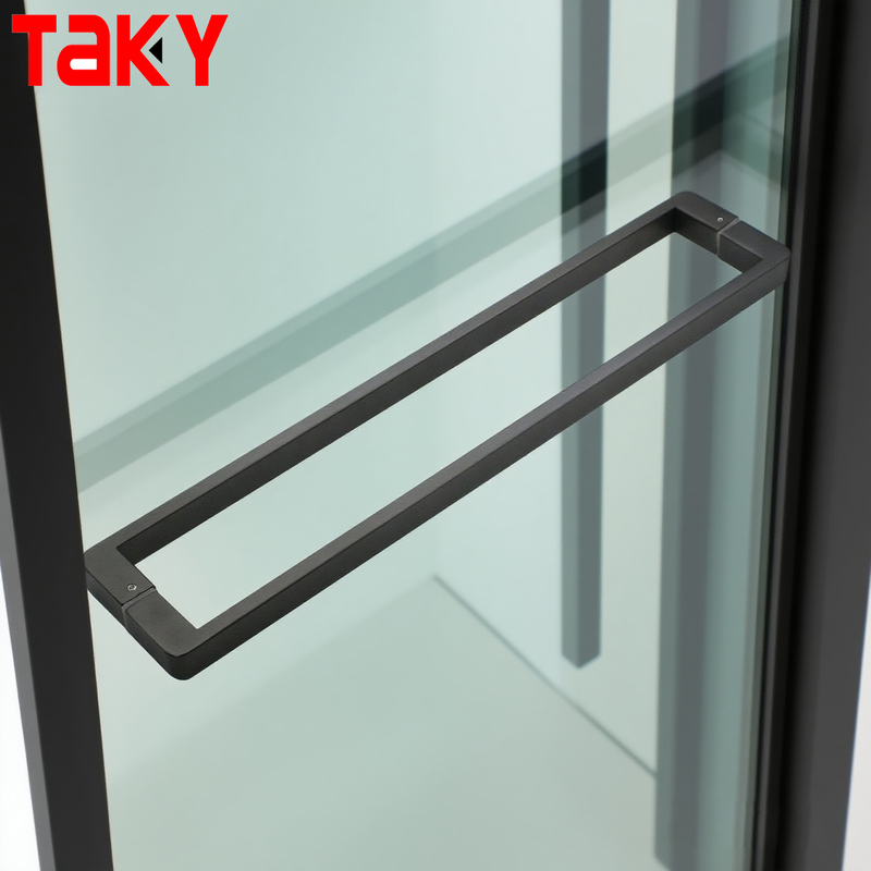 Contemporary Black Door Pull Handle Stainless Steel Bathroom Sliding Glass Door Handle Glass Shower Handle