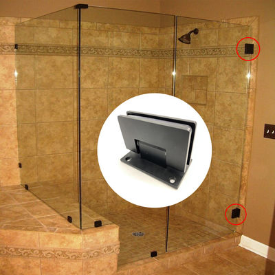 Guter Preis 304 Edelstahl Matte Schwarz 90 Grad Dusch Tür Scharnier für Quadrat Aussehen Stil Online