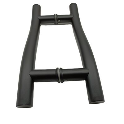 Guter Preis Tür-Fenstergriffe 8 Zoll schwarzes Glas Türgriffe in Chrome-Ausführung 304 Edelstahl Online