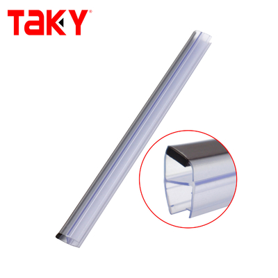 PVC-Durchsichtige Unterseite Duschtürdichtband 10 mm Durchsichtig