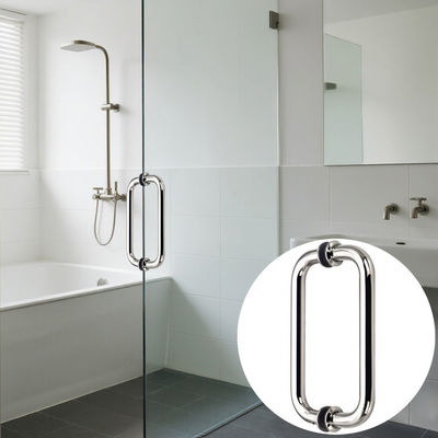 Guter Preis Edelstahl 304 elektropolierter silberner runder Rohr-Schiebeglas-Türgriff Online