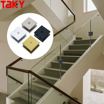 Quadratischer 0-Grad-Beschlag Glas-zu-Glas-Türscharnier Eckglas-Türklammer