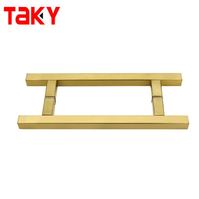 Guter Preis Moderne quadratische Edelstahl SS304 Glas Türgriff H Typ Push Pull Griff für Duschen Online