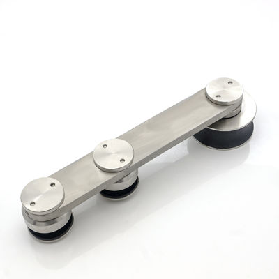 Rahmenloses Dusch-Schiebetürsystem aus Edelstahl, Hotel-Glas-Scheunentor-Hardware, Schiebetür-Set