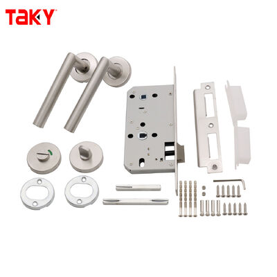 Guter Preis Duschglastürgriff mit Satin-Nickel-Finish, mit 304 Edelstahl-Rohrgriff-Schlosssatz und C-Level-Schlosskern Online